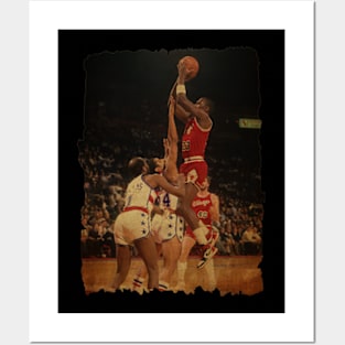 Michael Jordan vs Washington Bullets, 1985 Vintage Posters and Art